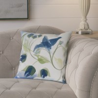 August Grove Roscoe Windy Bloom Floral Outdoor Throw Pillow AGGR1777